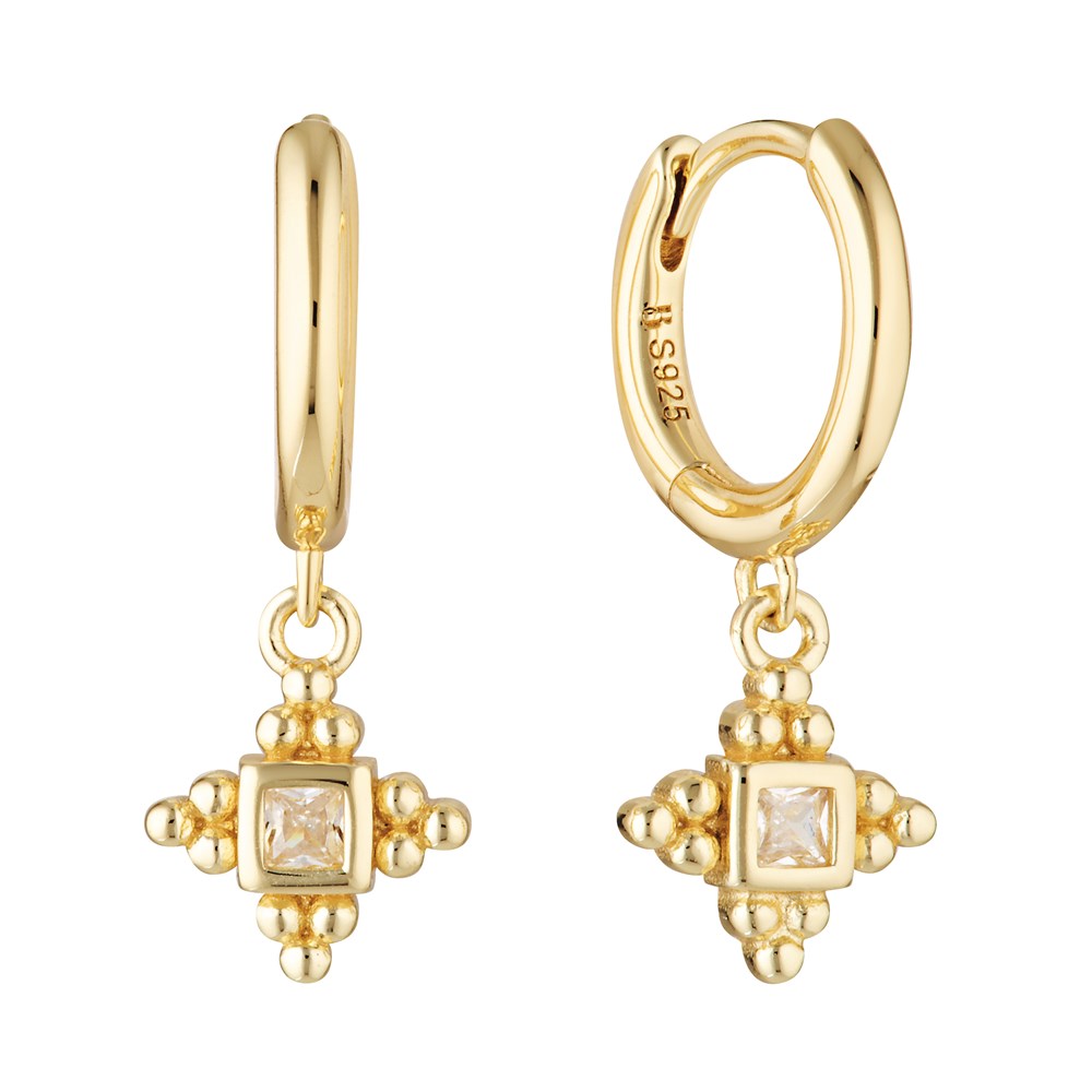 Ailsing Drop Huggie Earring - Gold