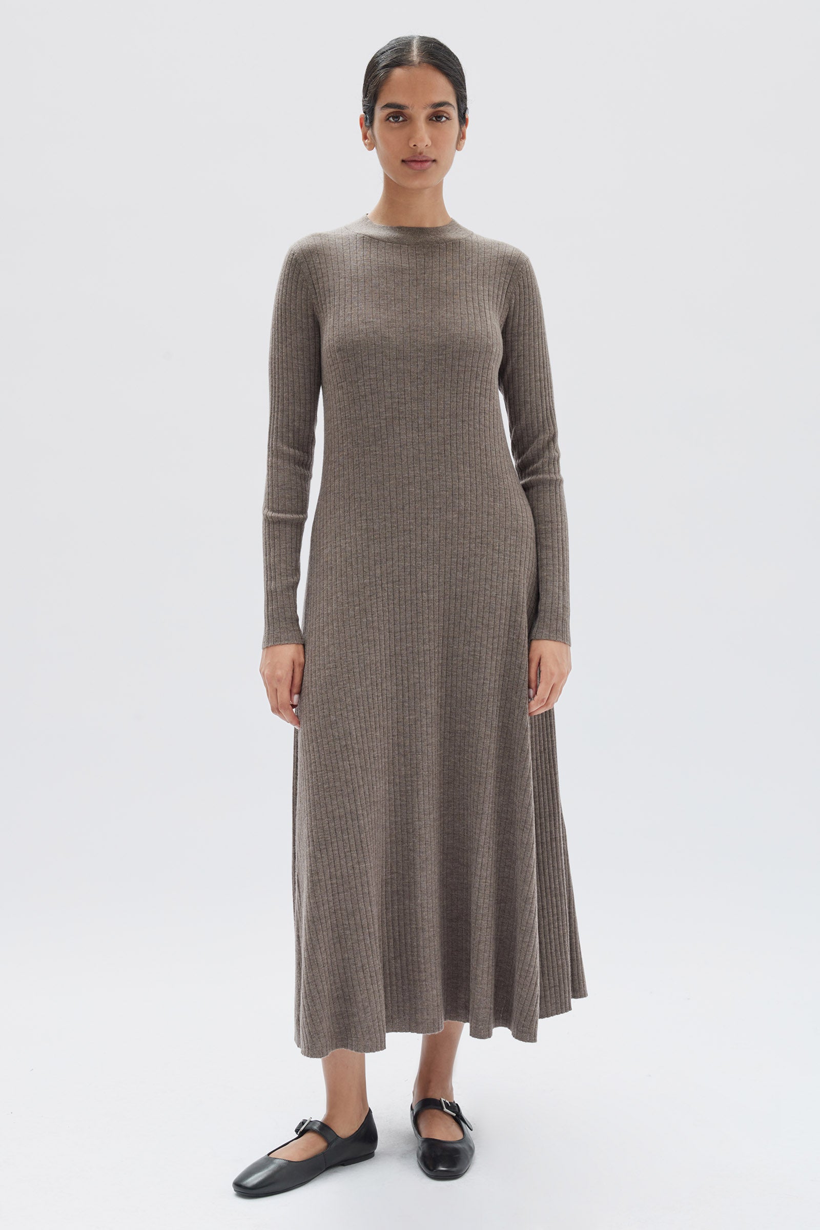Melia Rib Dress Nougat