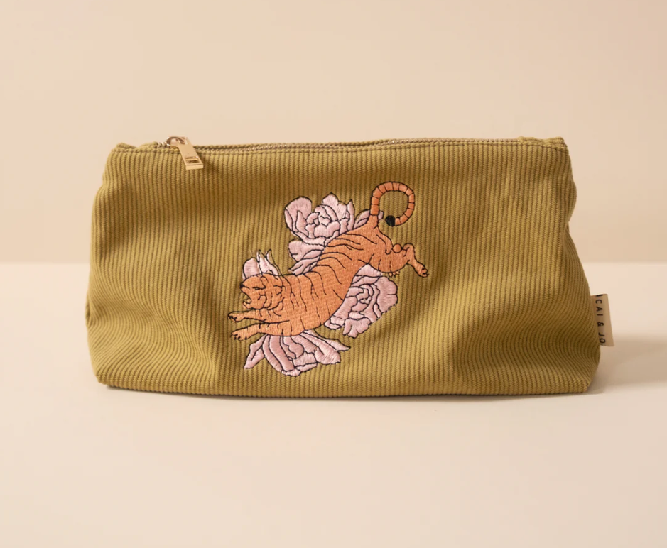 Large Corduroy Pouch - Olive