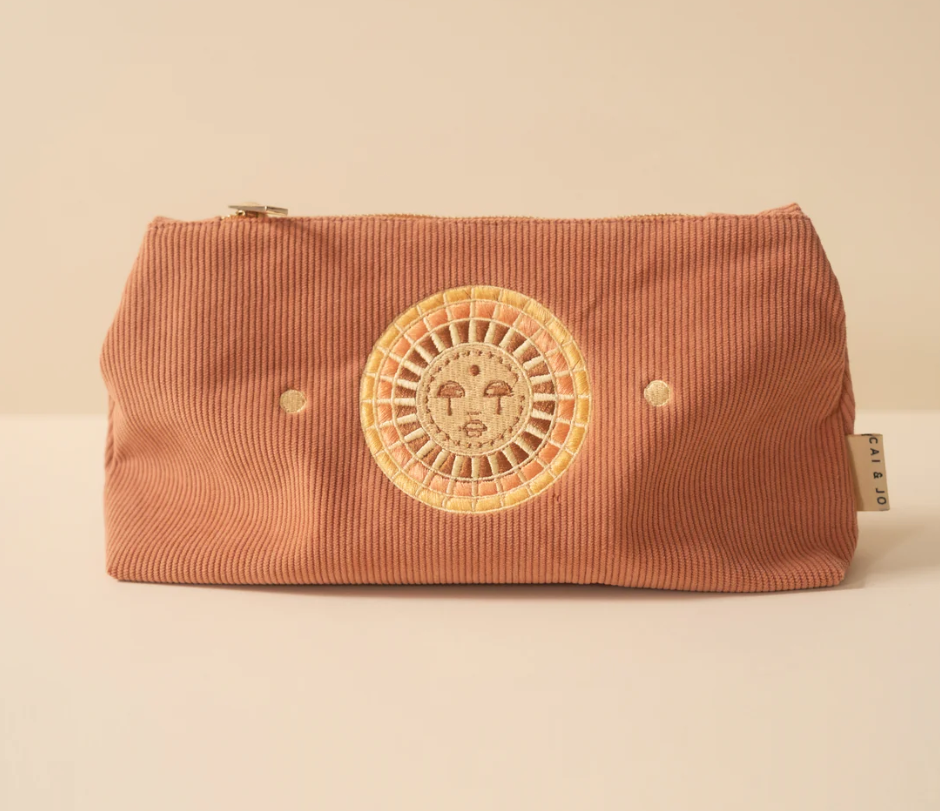 Large Corduroy Pouch - Dusty Pink