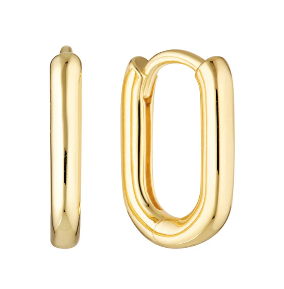 SIREN OVAL HOOP EARRINGS
