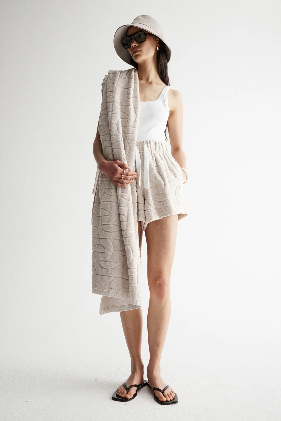 Monogram Towel - Ecru