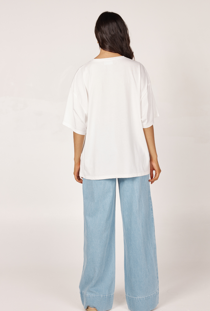 Vazo Tee - Ivory & Brown