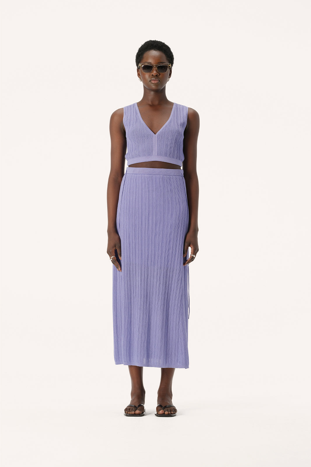 Rhodes Knit Skirt - Digital Violet