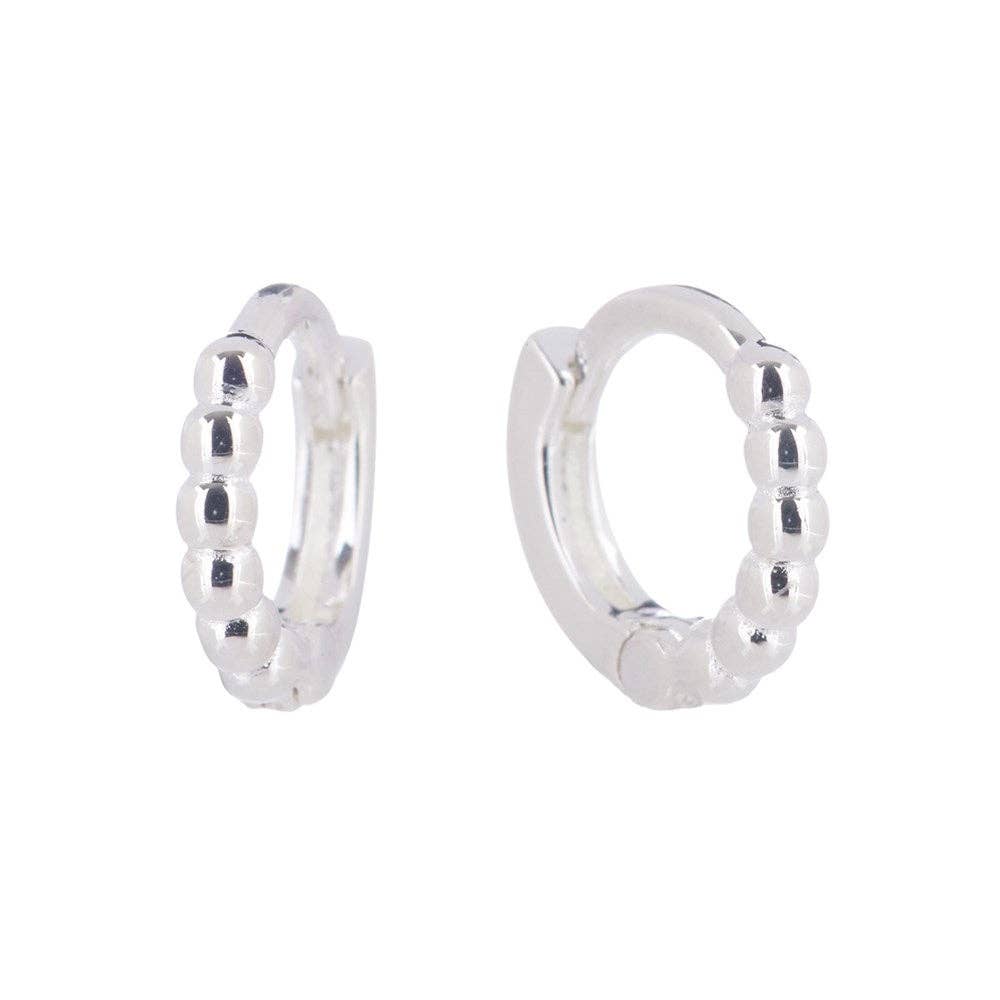 Bubble Huggie Earrings Mini - Silver
