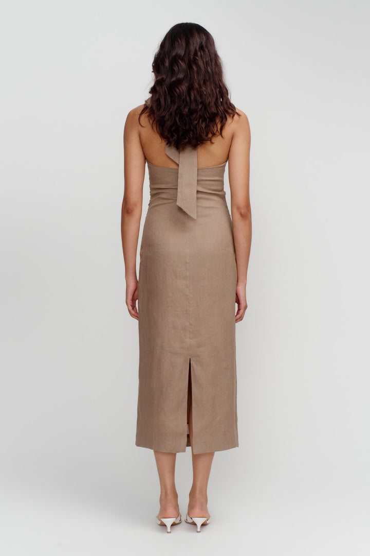 Anastasia Midi Dress - Porcini