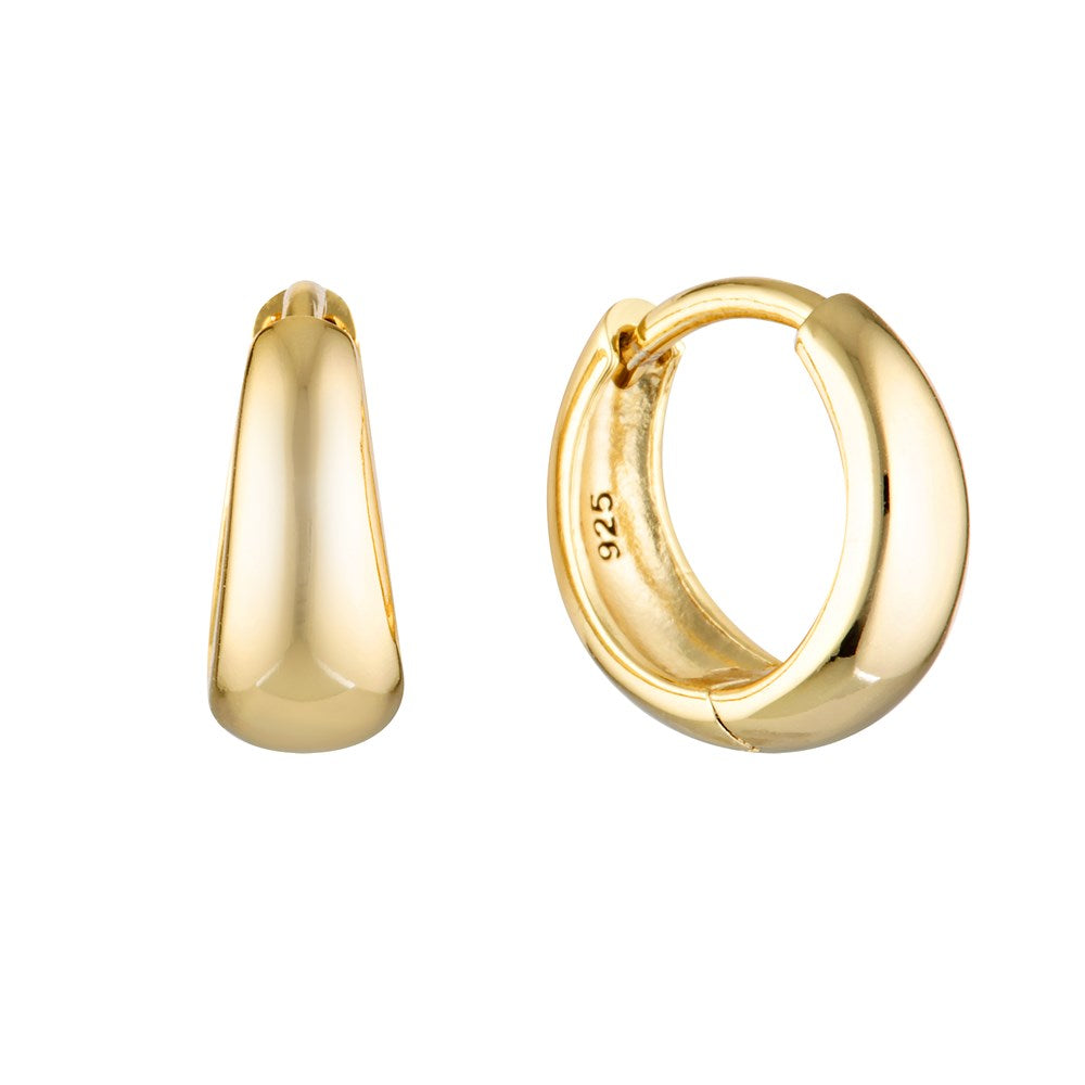 Tapering Hoop Earrings - gold