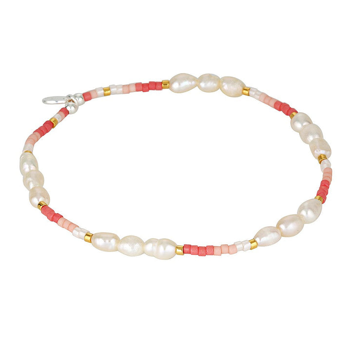 Moonstruck pearl stacking bracelets - Cotton Candy