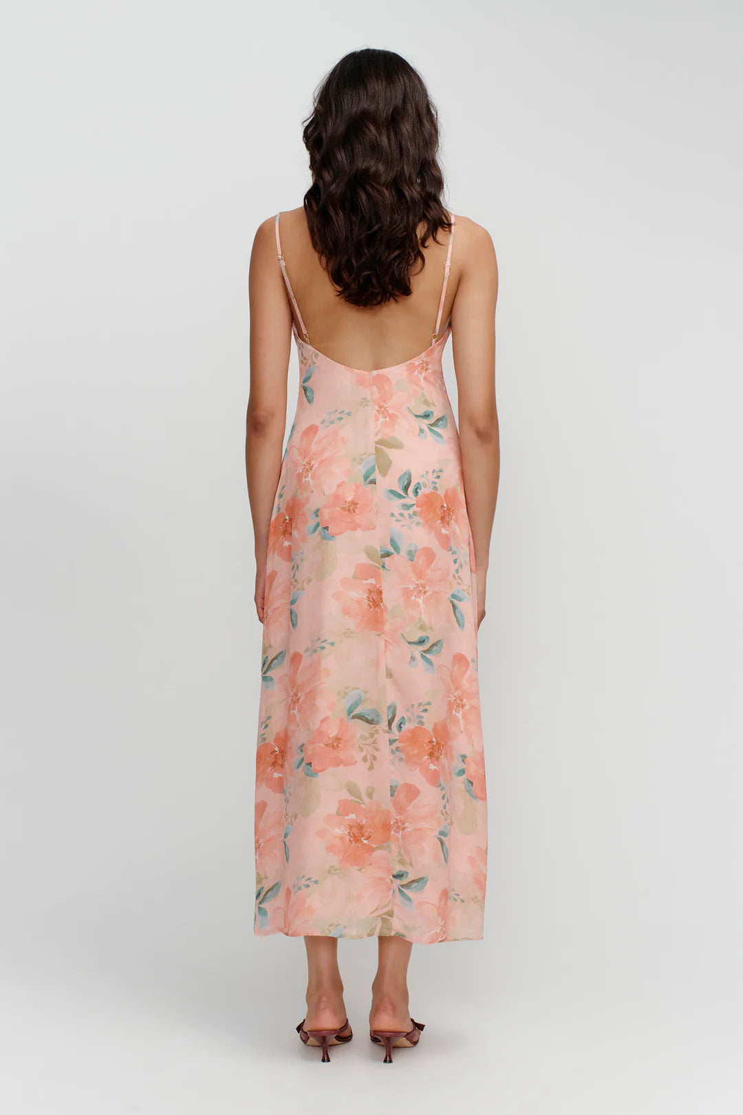 Domenica Midi Dress - Watermelon Flora