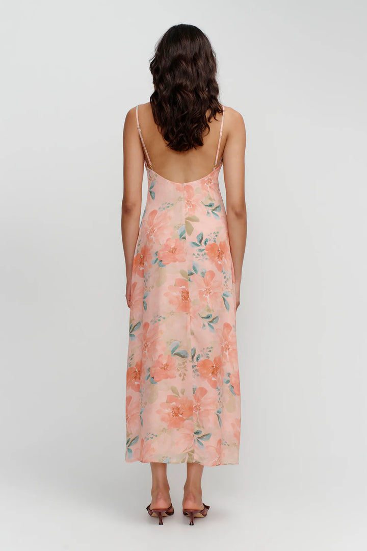Domenica Midi Dress - Watermelon Flora
