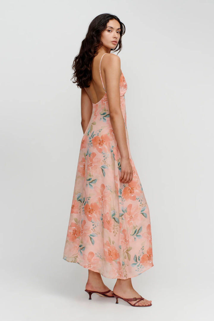 Domenica Midi Dress - Watermelon Flora