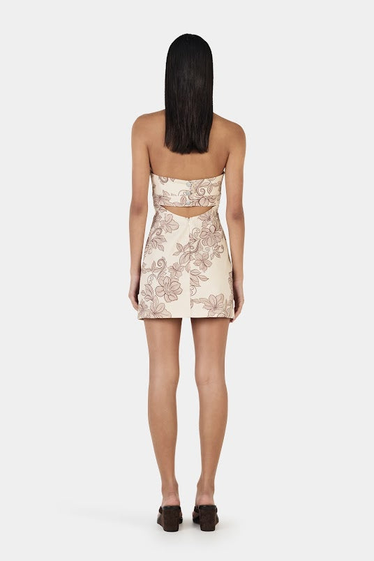 Kleo Mini Dress - Rolling Waves Beige