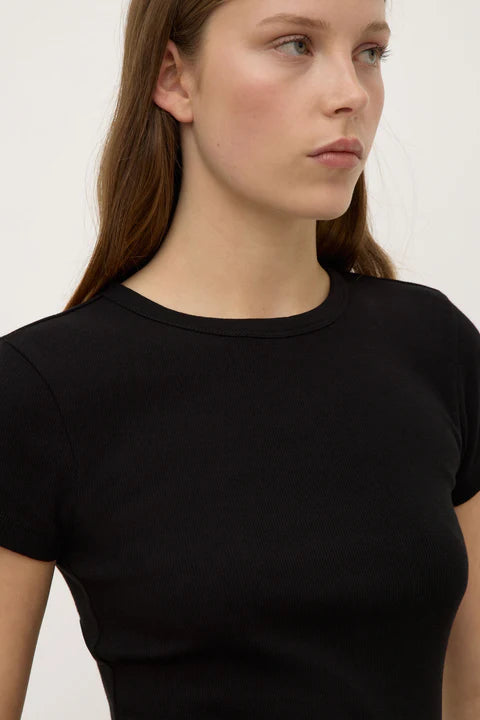 Linley Rib Tee - Black