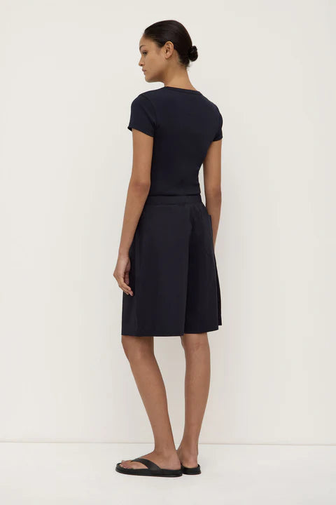 Linley Rib Tee - True Navy