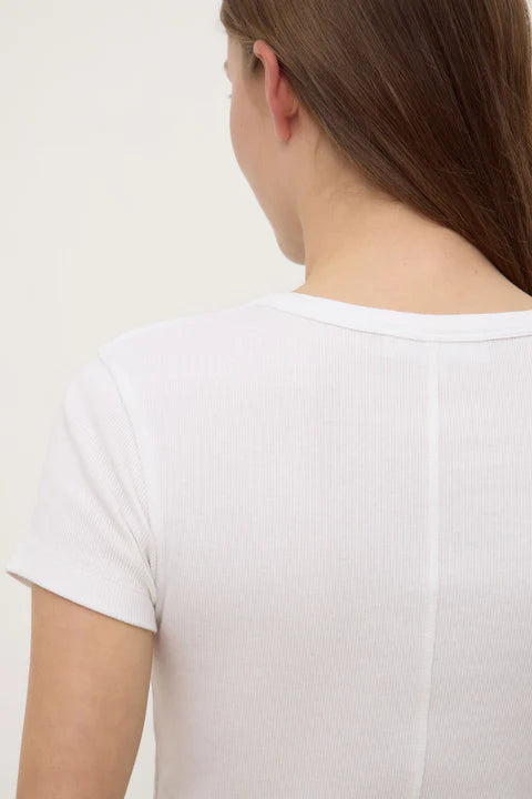 Linley Rib Tee - White