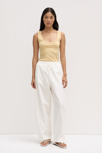 Loxley Cotton Blend Pant - White