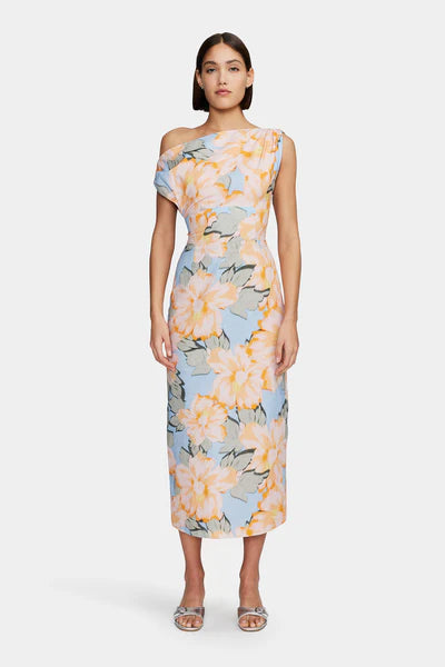 Morgan Midi Dress Chambray Floral
