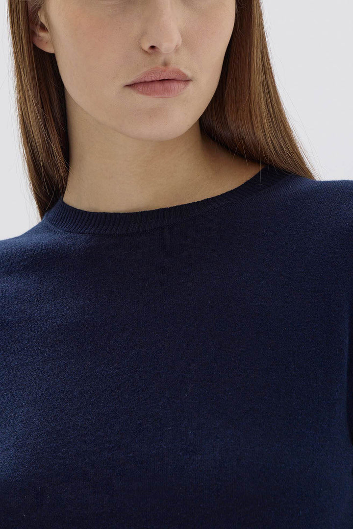 Maddy Cotton Cashmere Top - Ink