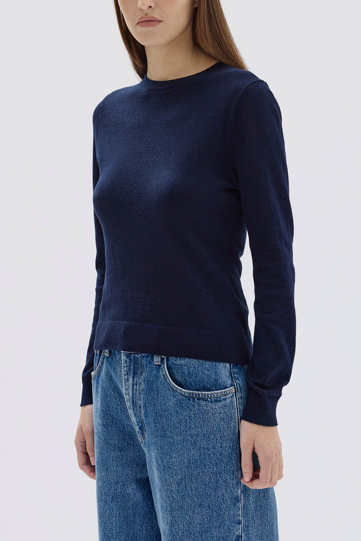 Maddy Cotton Cashmere Top - Ink