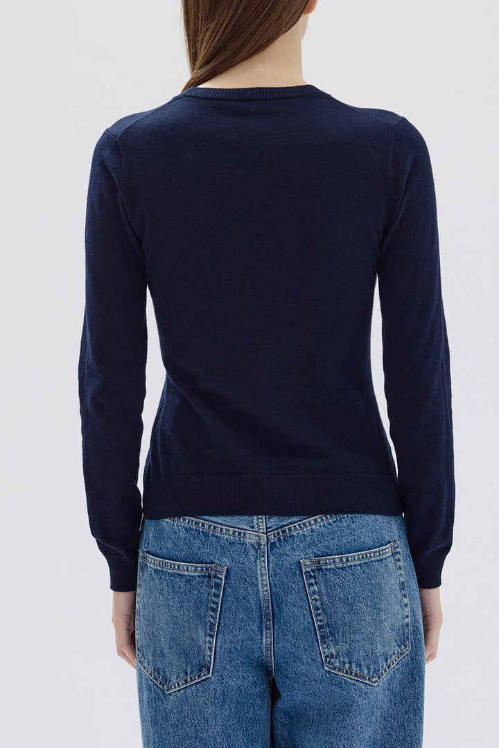 Maddy Cotton Cashmere Top - Ink