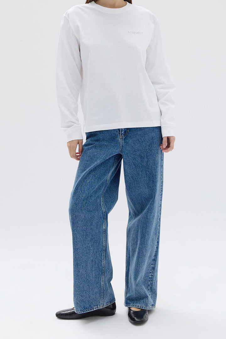 Pax Logo Sleeve Tee - White/Jacaranda