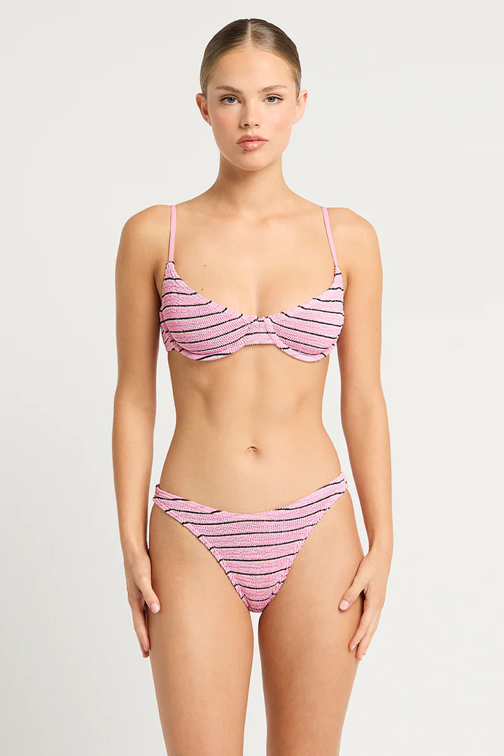 gracie balconette - Pastel Pink Stripe