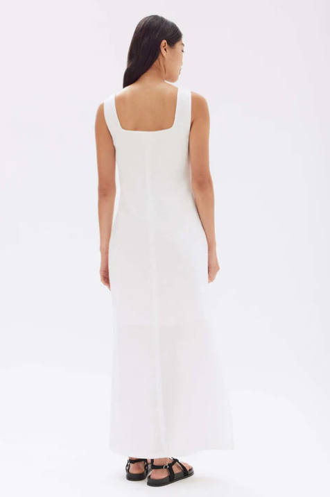 Georgina Linen Maxi Dress - White