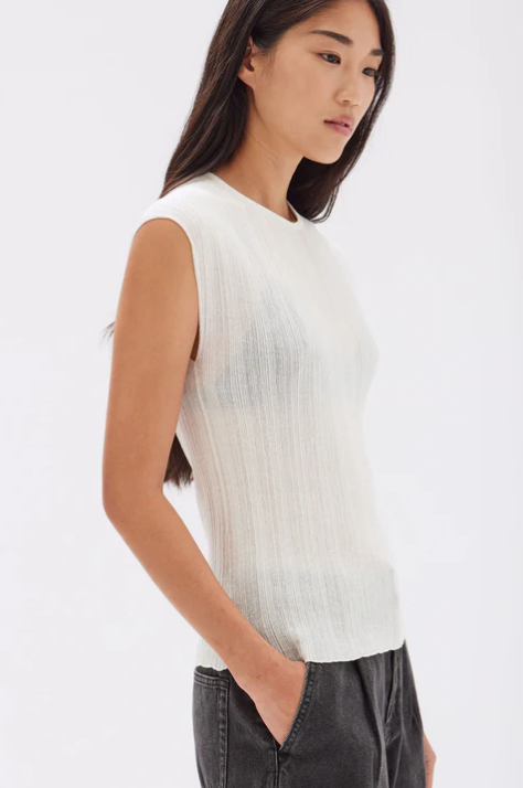 Noa Knit Tank - White