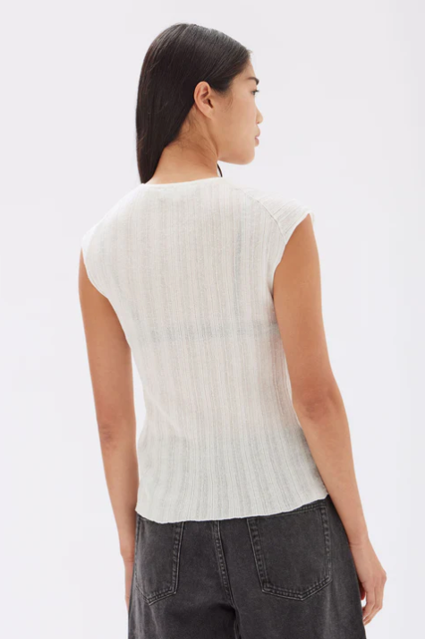 Noa Knit Tank - White