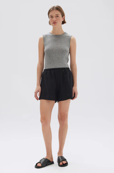Stella Linen Short - Black