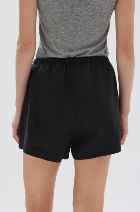Stella Linen Short - Black
