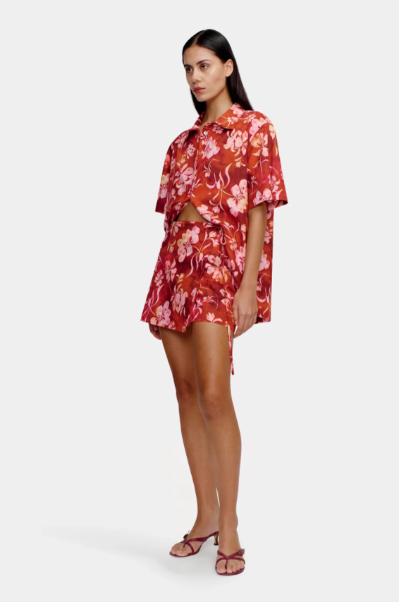 Kelly Wrap Skirt - Cherry Bomb