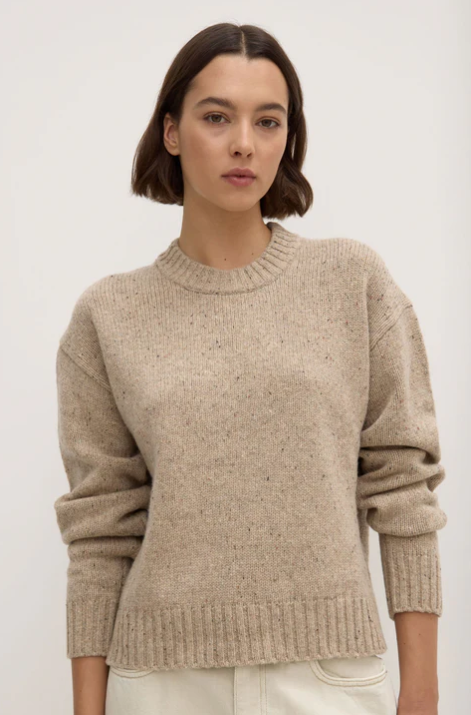 Beau Wool Merino Knit - Stone Marle