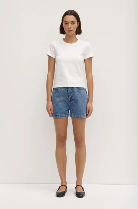Lyla Cap Sleeve Tee - White