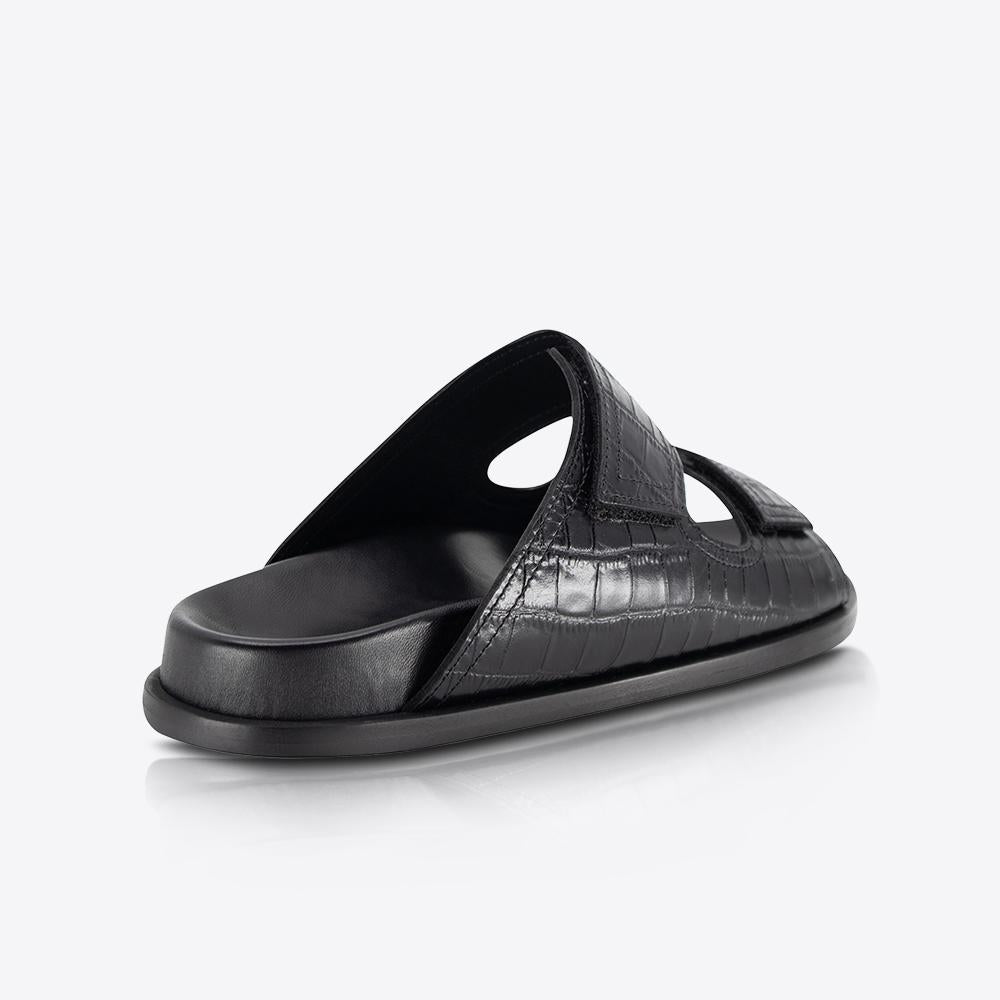 SHINE FOOTBED - BLACK CROC