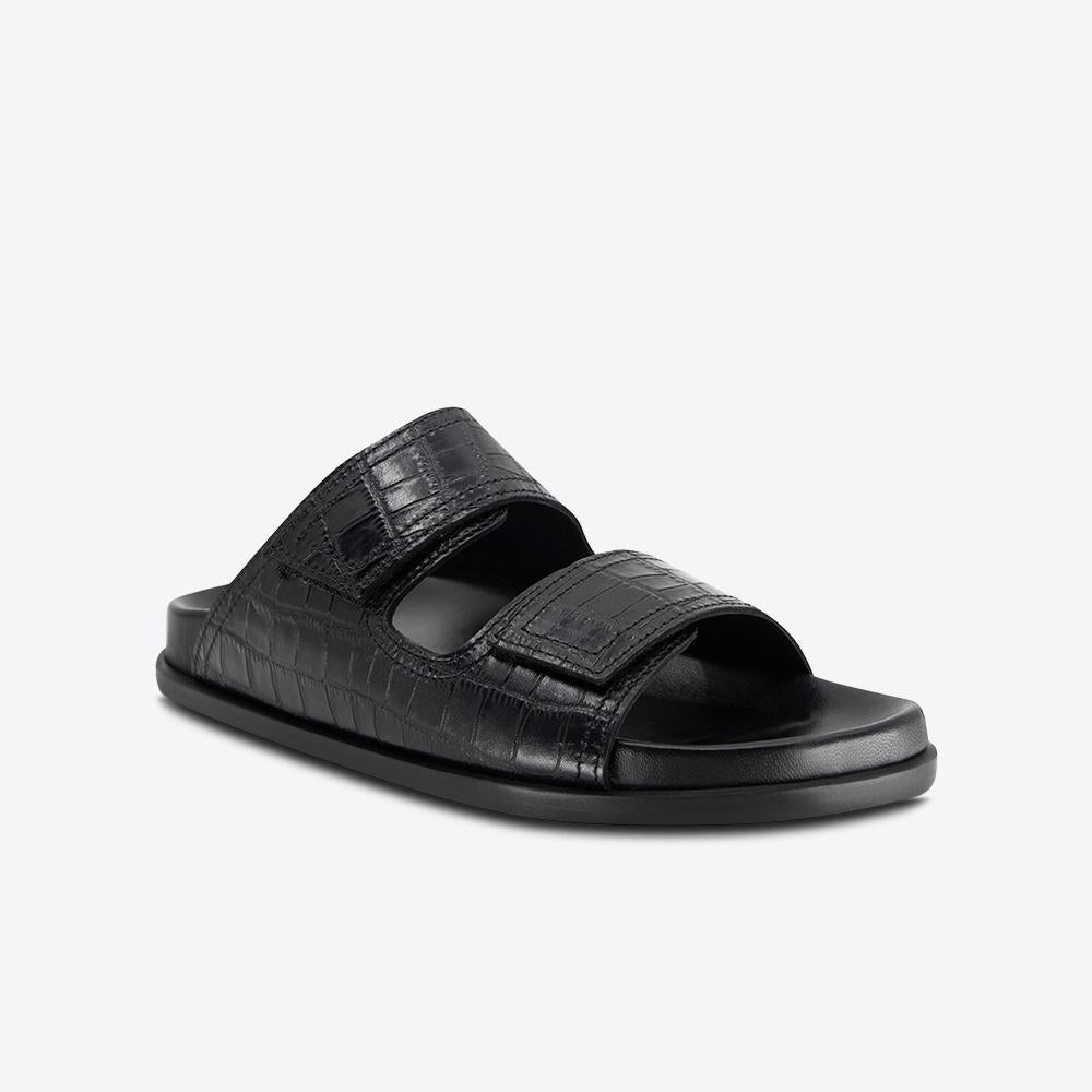SHINE FOOTBED - BLACK CROC