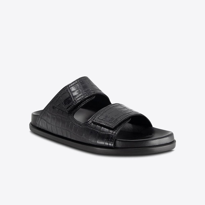 SHINE FOOTBED - BLACK CROC