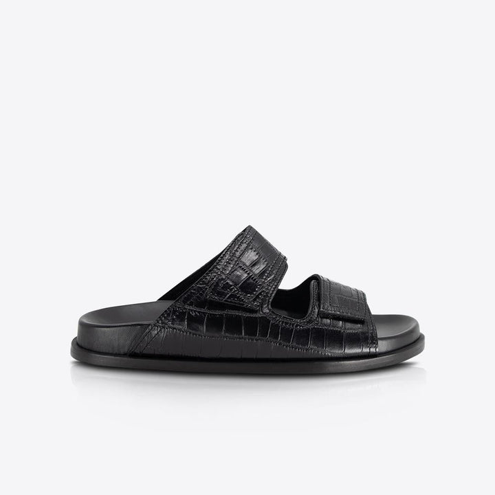 SHINE FOOTBED - BLACK CROC