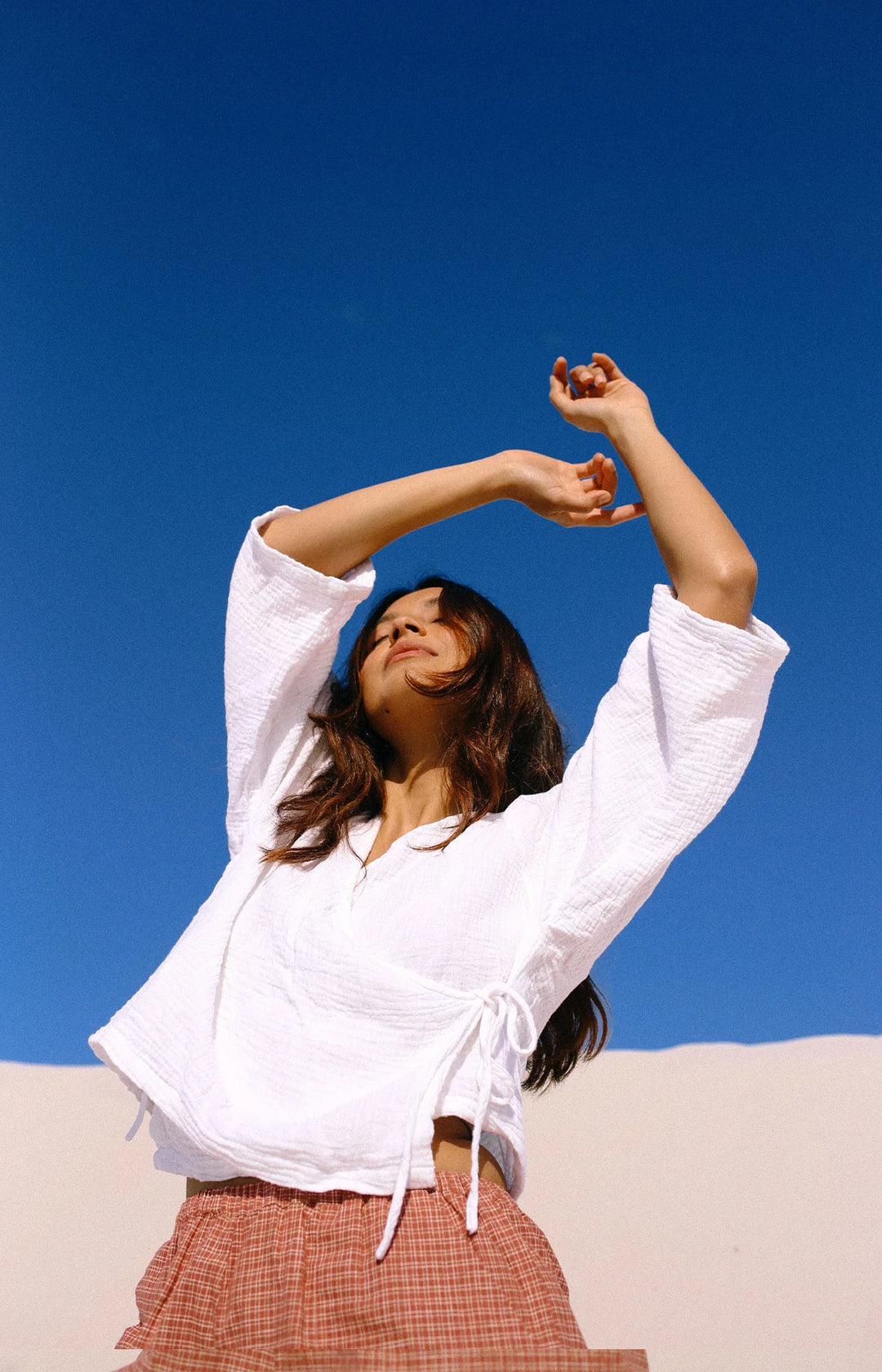 Mia Wrap Top - White