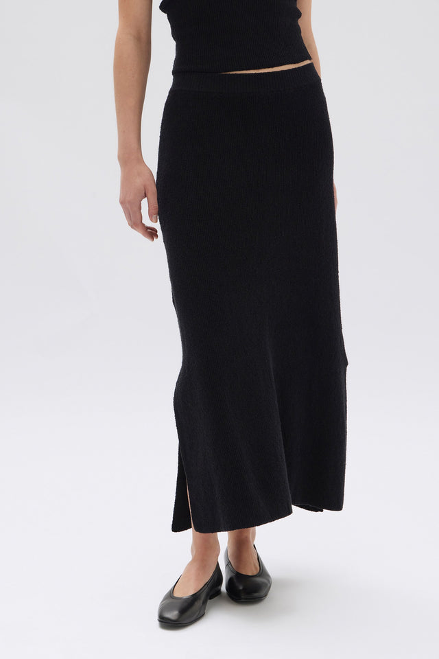 Wren Knitted Skirt - Black