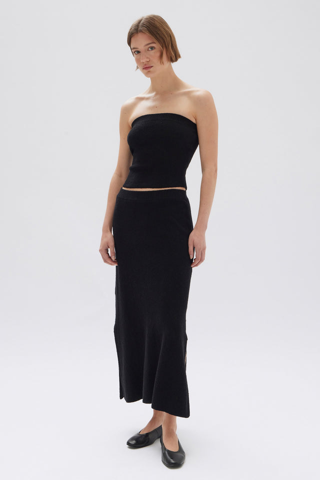 Wren Knitted Skirt - Black