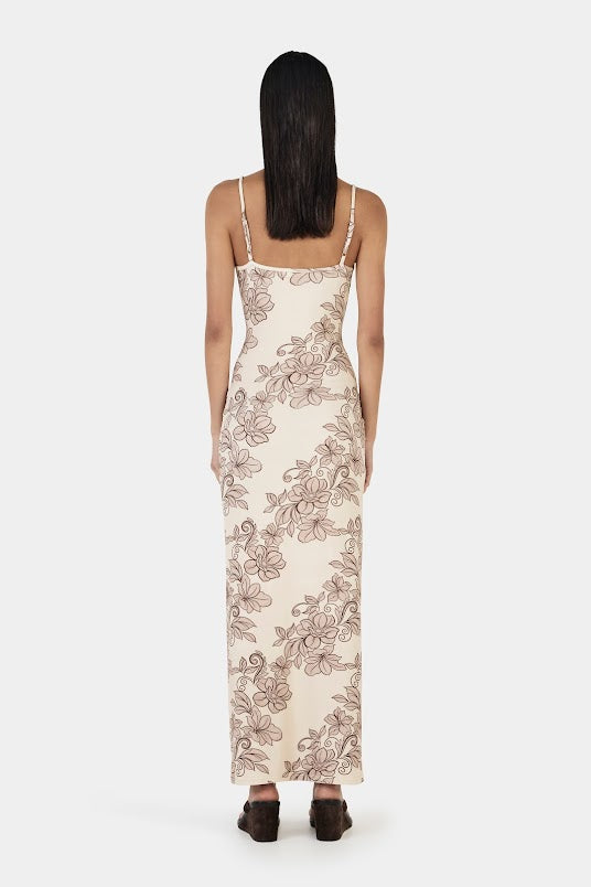 Gabrielle Maxi Dress - Rolling Waves Beige