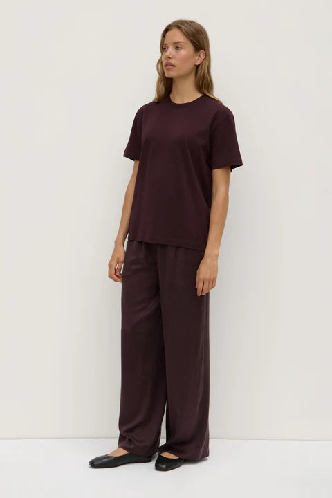 Womens Organic Base Tee - Burgundy