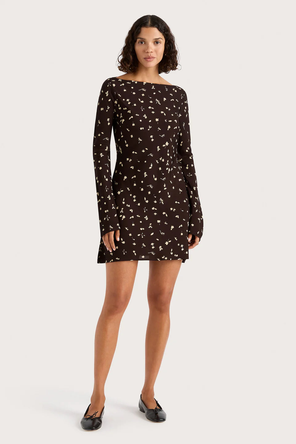 Lilou Mini Dress - Clover Brown