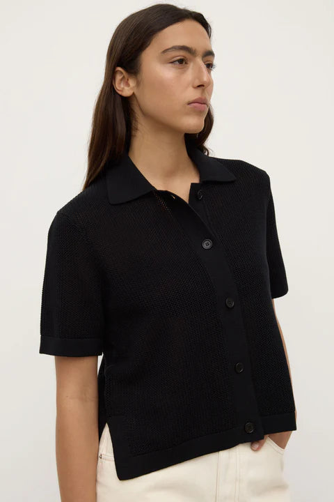 Kismet Knit Short Sleeve Shirt - Black