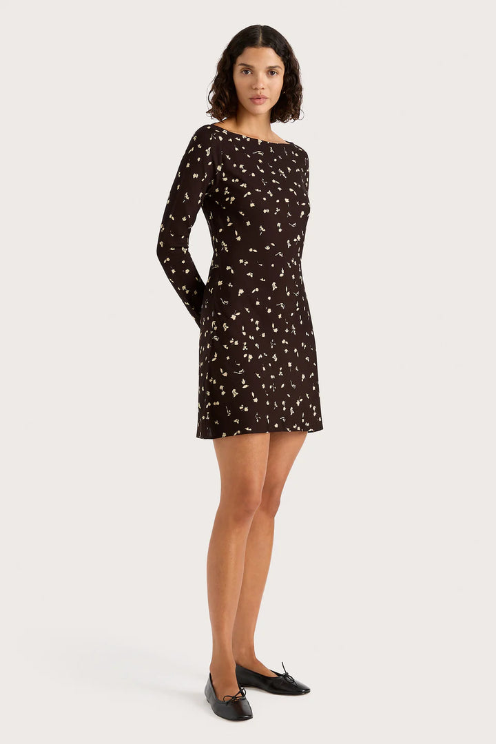 Lilou Mini Dress - Clover Brown