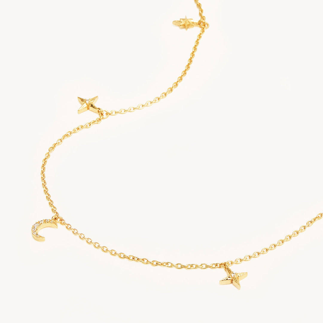 Gold To The Moon and Back Choker