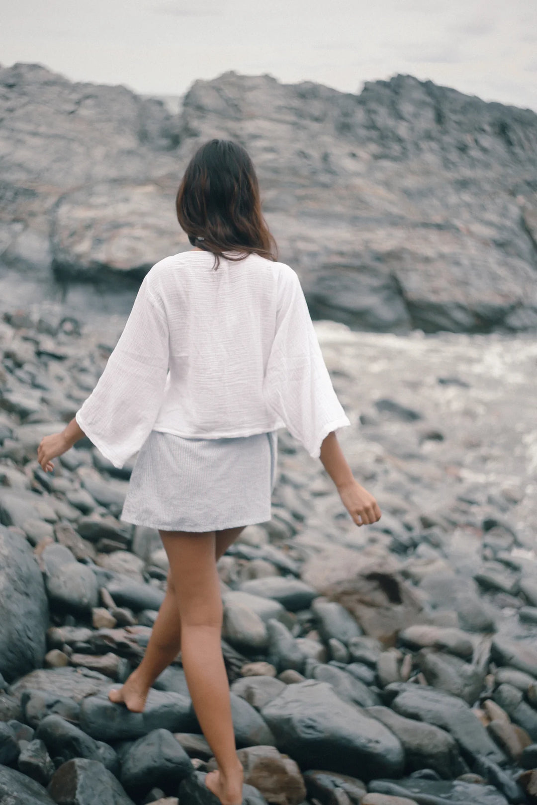 Ella Wrap Top - White